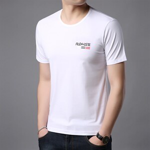 G8107男士2023年夏季新款短袖t恤休闲时尚修身棉男装体恤P33，男装T恤，电商B360