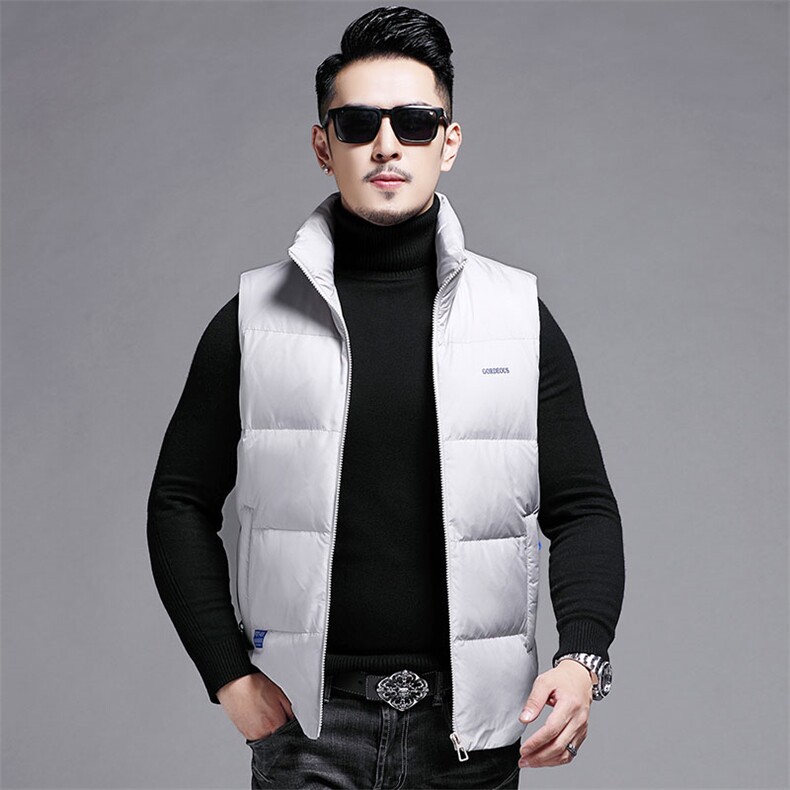 B2216钱塘2020-3冬季新款时尚休闲厚款中年男士羽绒马甲P155,男装羽绒服,钱塘207-3