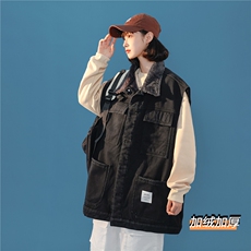 MJ215J-p68-限价98抖音中性情侣工装棉马甲男外穿大码羊羔毛，男装工装外套，星座116