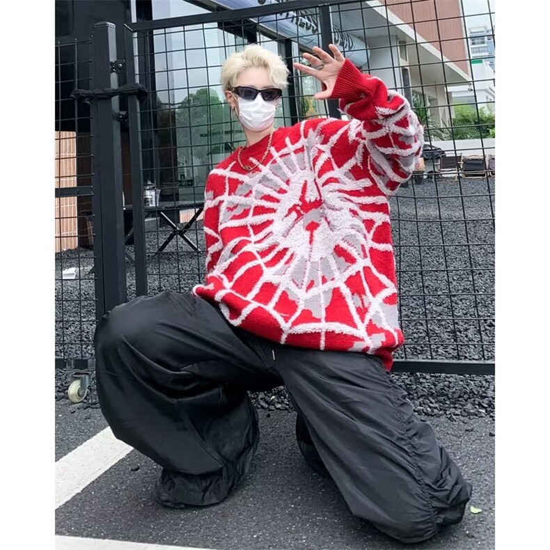 鹿毛绒美式圆领毛衣男慵懒风休闲针织衫MY111P52,男装针织衫/毛衣,星座1116-2