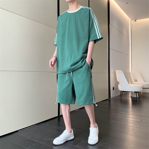 新款夏季薄款透气搭配一套短裤宽松套装TZ025-P68图片