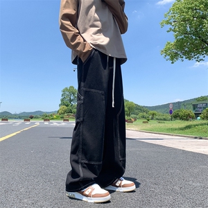 24秋季工装牛仔裤 男宽松直筒简约裤子 N381 P58图片