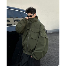 美式复古工装外套设计感小众水洗做旧夹克潮JK06715-P70，男装夹克，星座308B-2