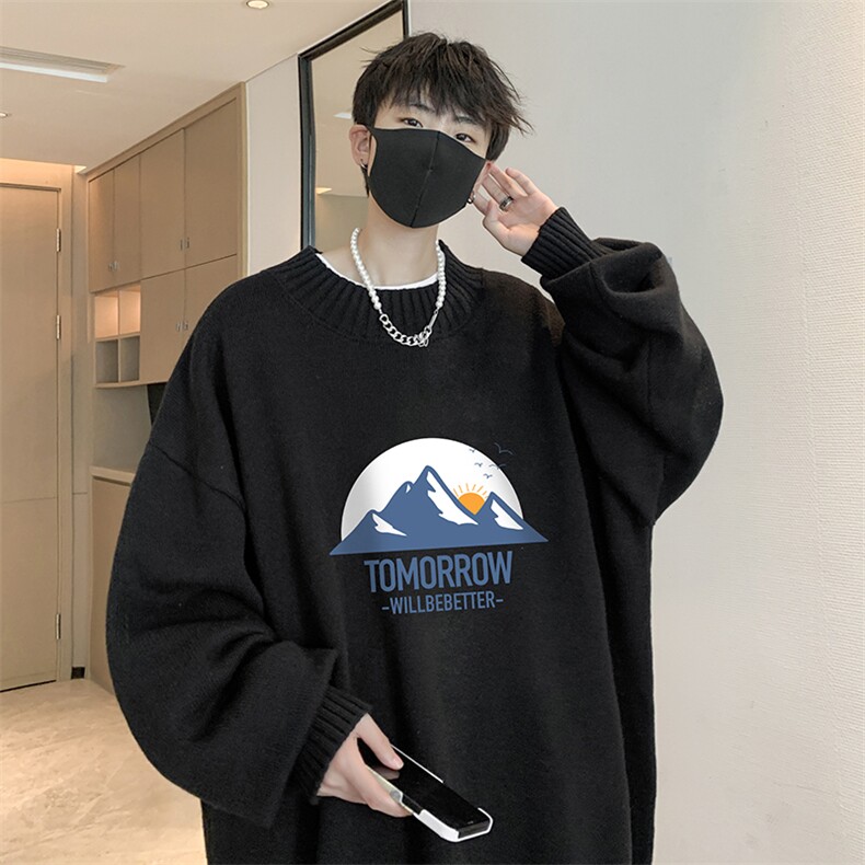 半高领毛衣男士大码针织衫男毛线衣男M18235-P45加绒款-P65,男装针织衫/毛衣,电商A040