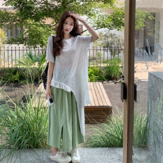 【现货】不规则叠穿裤子套装2C009/1319/P155K228，女装套装/套裙，2C009