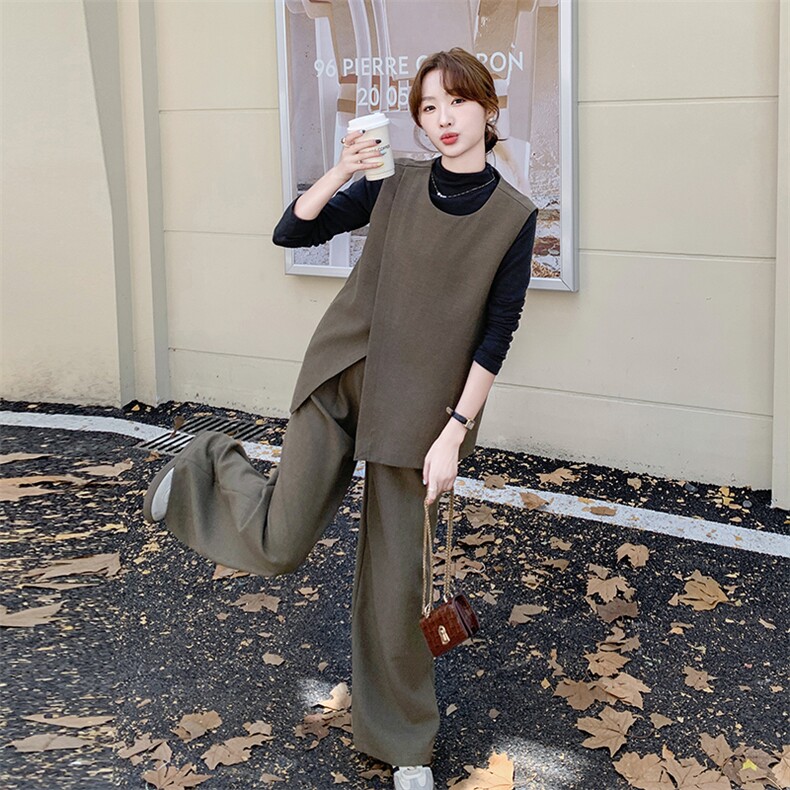 休闲风慵懒风时尚套装时尚西装沙丘废土风英伦风晕染,女装套装/套裙,2C129