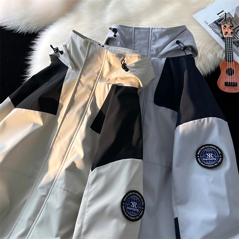 工装夹克男新款秋季男士连帽户外休闲宽松外套潮A266-JK9236-P80，男装夹克，电商A266