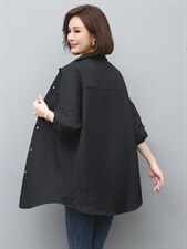 女士衬衫式外套春秋休闲大妈小个子高级感2022新款妈妈装上衣，女装衬衫，玛其路
