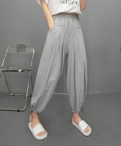 超薄针织灯笼裤，女装，欧夏丽