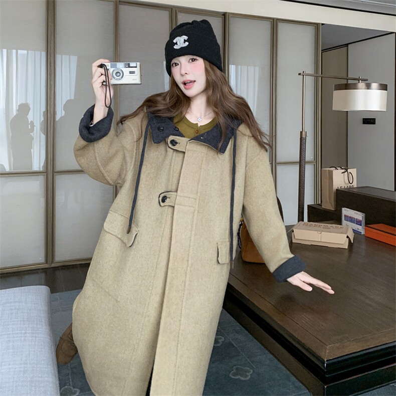 新款两色双面穿学院风双面呢2B187-AD906-P305K438,女装毛呢外套,2B187
