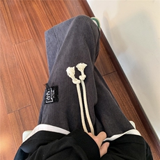 面料成分100涤纶休闲裤男灯芯绒D329-QM536-P50-控68，男装休闲裤，电商D329