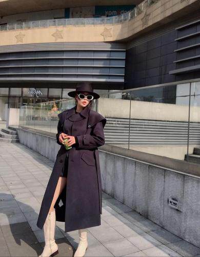 长款披肩羊绒大衣气质款SML，女装，尚映