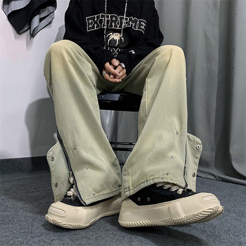 美式牛仔裤男潮ins高街宽松秋季设计感休闲裤子N01353-P50,男装牛仔裤,星座308B-1