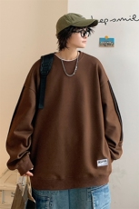 美式卫衣男生春秋季潮牌宽松oversize高街圆领卫衣服情侣秋装外套，女装短外套，星座1206-1（原A206-1）