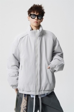 冬季美拉德立领棉服潮流百搭纯色棉衣撞色棉服外套HY8822-P75，男装棉衣，星座610B-1
