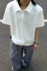主推2025重磅夏季简约新款百搭翻领POLO衫短袖T恤男S417-特28，男装Polo衫，电商A233-1