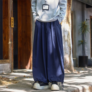 日系山本裤男生秋季慵懒风垂坠高级感拖地裤宽松大码cleanfit长裤图片