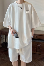 华夫格套装运动短袖t恤套装休闲两件套一套HZ84316-P44，男装T恤，电商A040