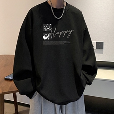 5XL华夫格卫衣男大码胖子圆领长袖t恤HW76431-P30，男装T恤，电商A040