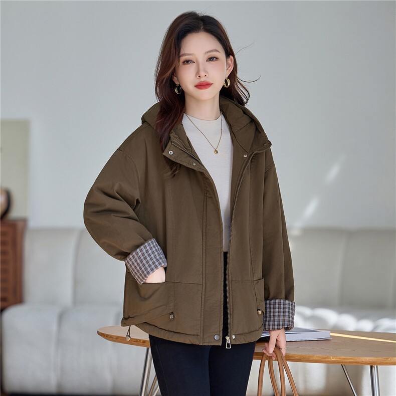 现货！2025冬季新款加绒加厚棉衣棉服外套女外套,女装棉衣/棉服,依万里