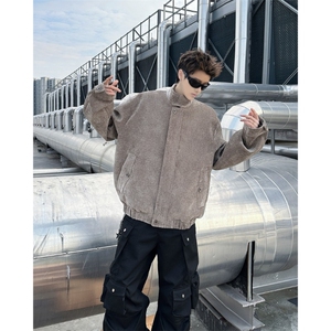 美式铜氨触感哈灵顿cleanfit夹克男女春季树纹肌理千鸟格内里外套图片