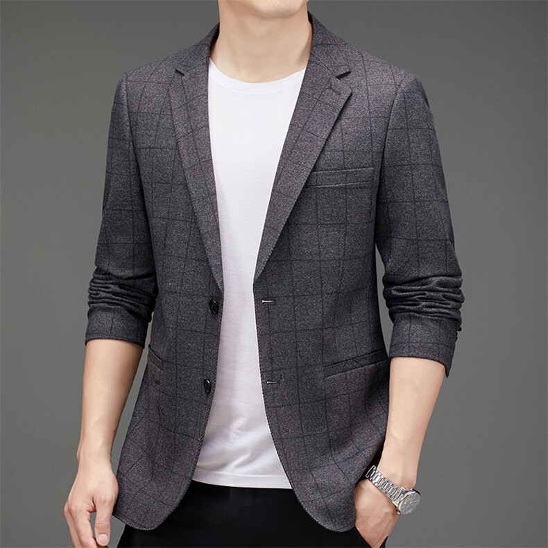 DJ8835钱塘2020-3新款商务休闲简约百搭中年男士西服货稳P147,男装西服,钱塘207-3
