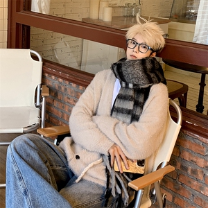 美式开衫毛衣男款宽松慵懒高级感针织外套韩系氛围感穿搭Y013-P53图片