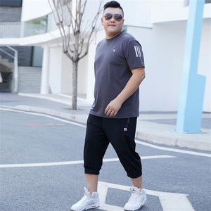 男夏装大码休闲运动套装冰丝网眼 5032-1_L-4XLP90 5XL-9XLP100图片