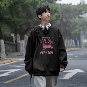 抖音得物高品质海绵宝宝麂皮绒宽松圆领卫衣wyjp5621-特p35控69