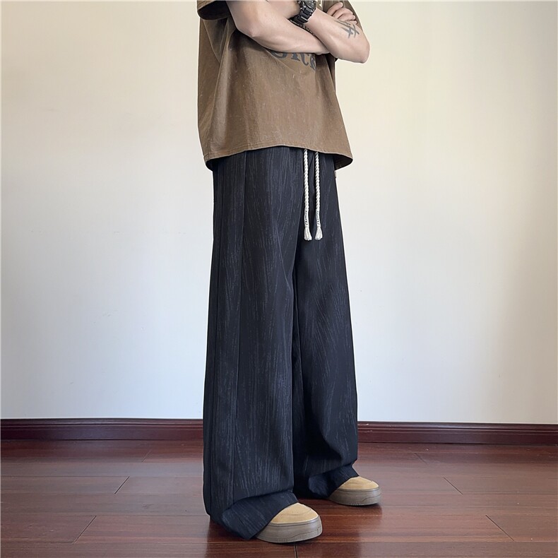 夏季新款潮流扎染纹理百搭宽松休闲冰丝裤B315-K25684-特p30控58,男装休闲裤,电商B315