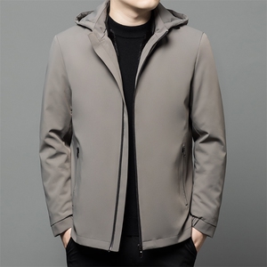 BIJ-N002男士水貂毛领派克服外套休闲连帽皮草大衣尼克服夹克图片