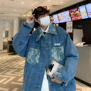 水洗潮美式复古牛仔外套男翻领工装夹克7002-P50