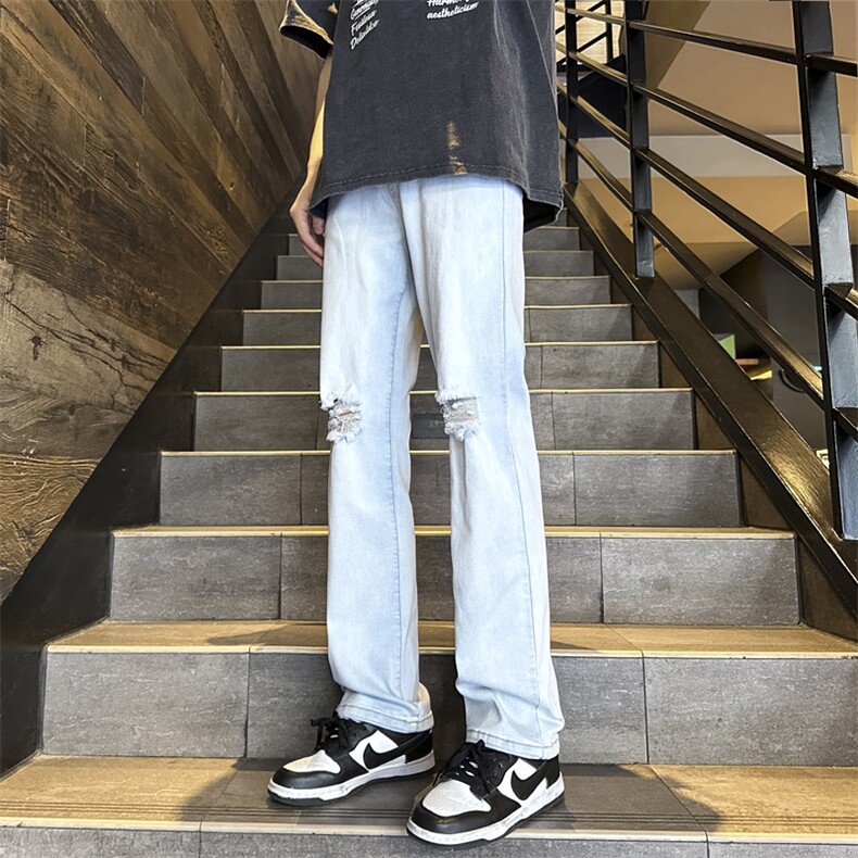 抖音品质破洞牛仔裤男小脚B342-K7040-特P45,男装牛仔裤,电商B342