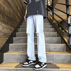 抖音品质破洞牛仔裤男小脚B342-K7040-特P45，男装牛仔裤，电商B342