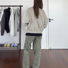 2025春秋美式新款重磅水洗帆布夹克cleanfit简约休闲百搭外套男，男装夹克，星座506A