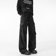 美式宽松大码弯刀阔腿工装裤直筒休闲裤xz405-k2004-P5579.9，男装工装外套，星座405