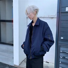 美式高街复古老钱风薄款夹克冲锋衣男女纯色休闲宽松boxy飞行外套，男装夹克，电商A443