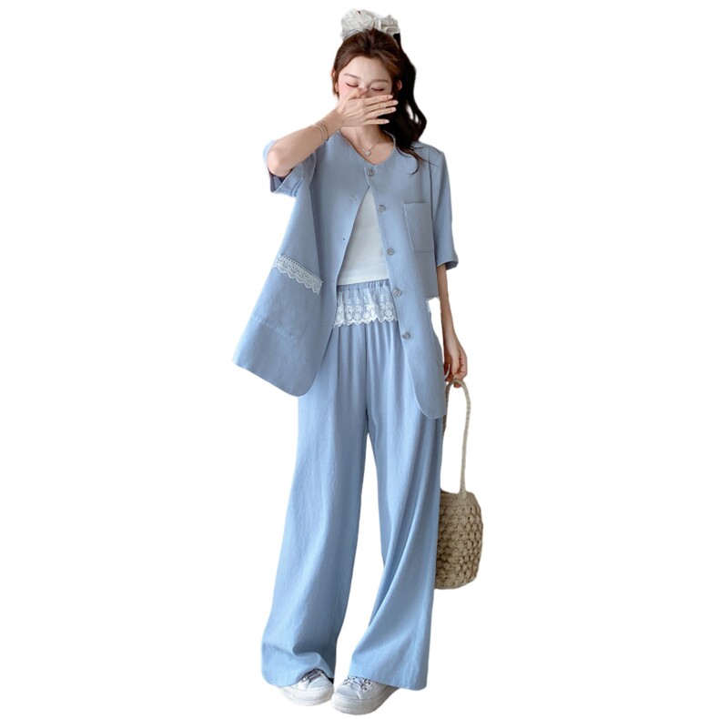 出货中【新款】时尚西装套装拼花边S057-P185-K248,女装套装/套裙,2C305
