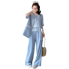 出货中【新款】时尚西装套装拼花边S057-P185-K248，女装套装/套裙，2C305