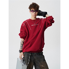 四季款WY55072-P40特建议零售价88大码休闲刺绣字母卫衣，男装卫衣，电商D232
