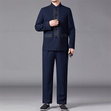 BAMJ-7806R钱塘2020-2秋冬季厚款中年男士时尚休闲百搭套装P260，男装休闲套装，钱塘207-2