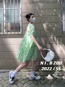 现货 夏季新款 韩版小花连衣裙,女装连衣裙,你别走(4F)