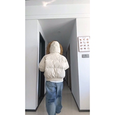 现货三防重磅硬挺boxy短款羽绒棉衣座山雕大毛毛领PU皮棉服外套冬，男装棉衣，电商A486-1