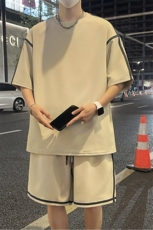 重磅280克~夏季短袖短裤两件套休闲套装TZ563特P55，男装休闲套装，电商A309