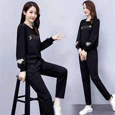 2023春装新款大码女装两件套春秋季时尚撞色气质套装2078，女装套装/套裙，依如秀(原杭风阁)