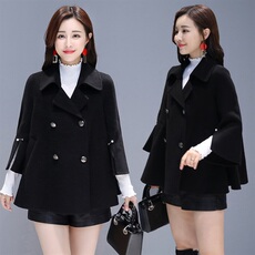 POLO领个性显瘦修身百搭短款毛呢外套2025年秋季潮流简约纯色长袖，女装毛呢外套，深妍伊美