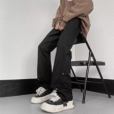 美式复古工装裤子男春秋2023新款高街潮牌直筒裤潮流百搭休闲长裤，男装休闲裤，星座601-2