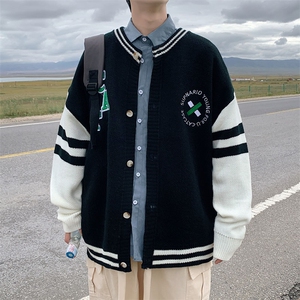 ！2023秋冬新款男士棒球服毛衣潮流开衫针织衫外套M326P78图片