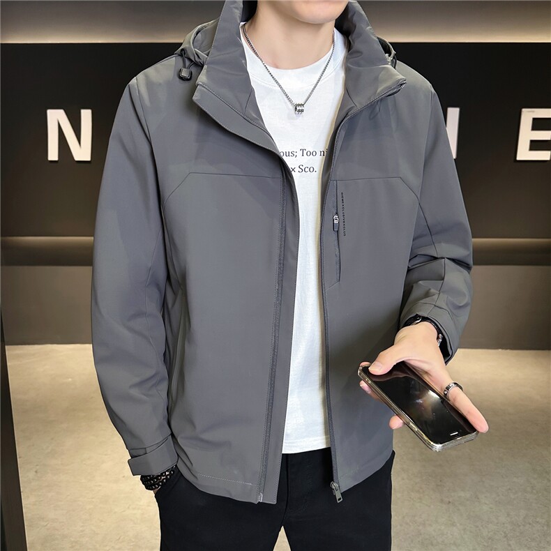 轻商务连帽春季外套2026新款男装夹克C317-8881-P135,男装夹克,电商C317