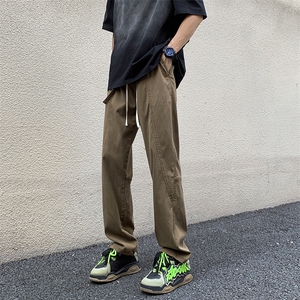 直筒工装裤男士胖子大码裤子男生宽松阔腿休闲长裤KJ02 P60图片